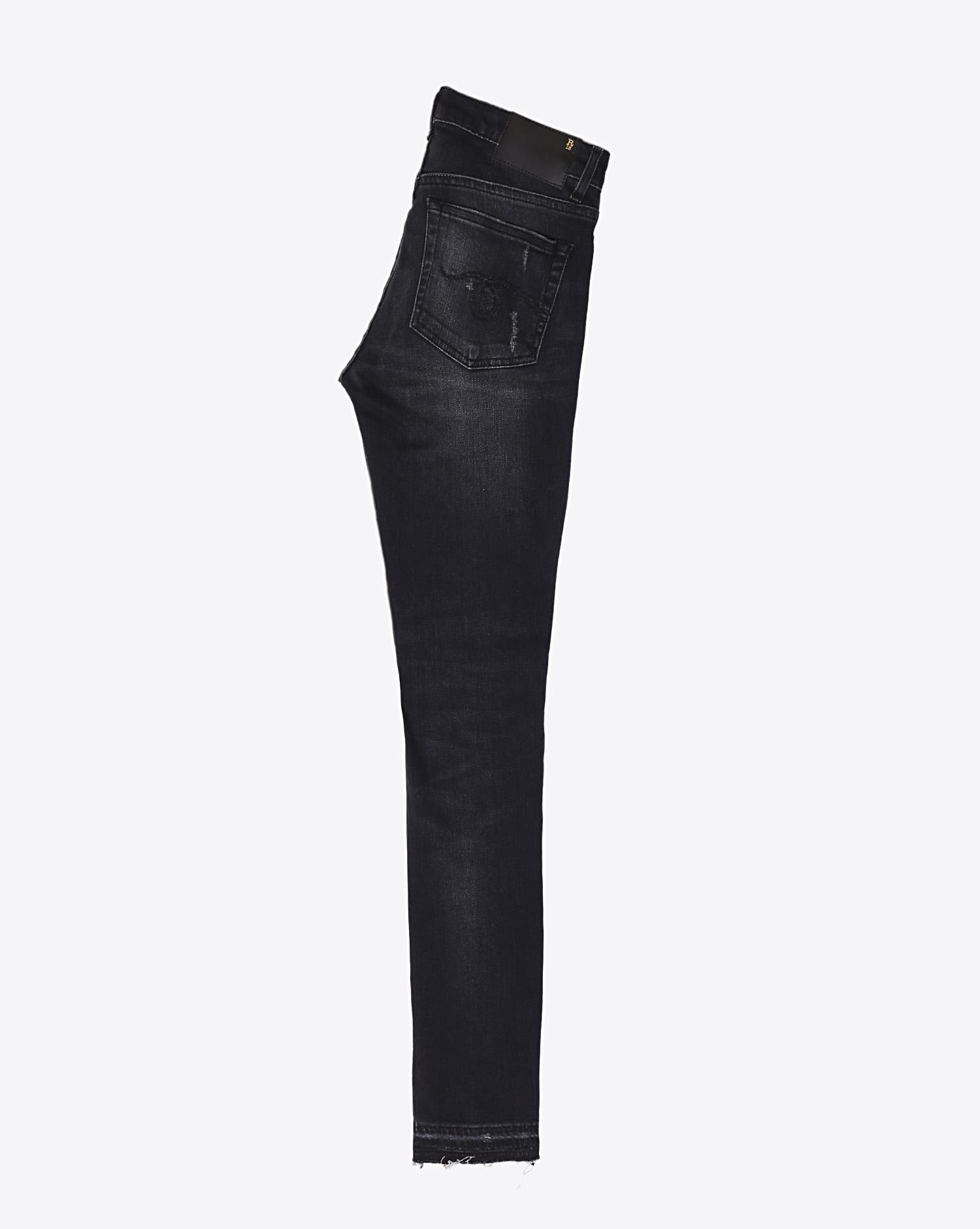 R13 Denim Permanent Alison Skinny - Strummer Black  