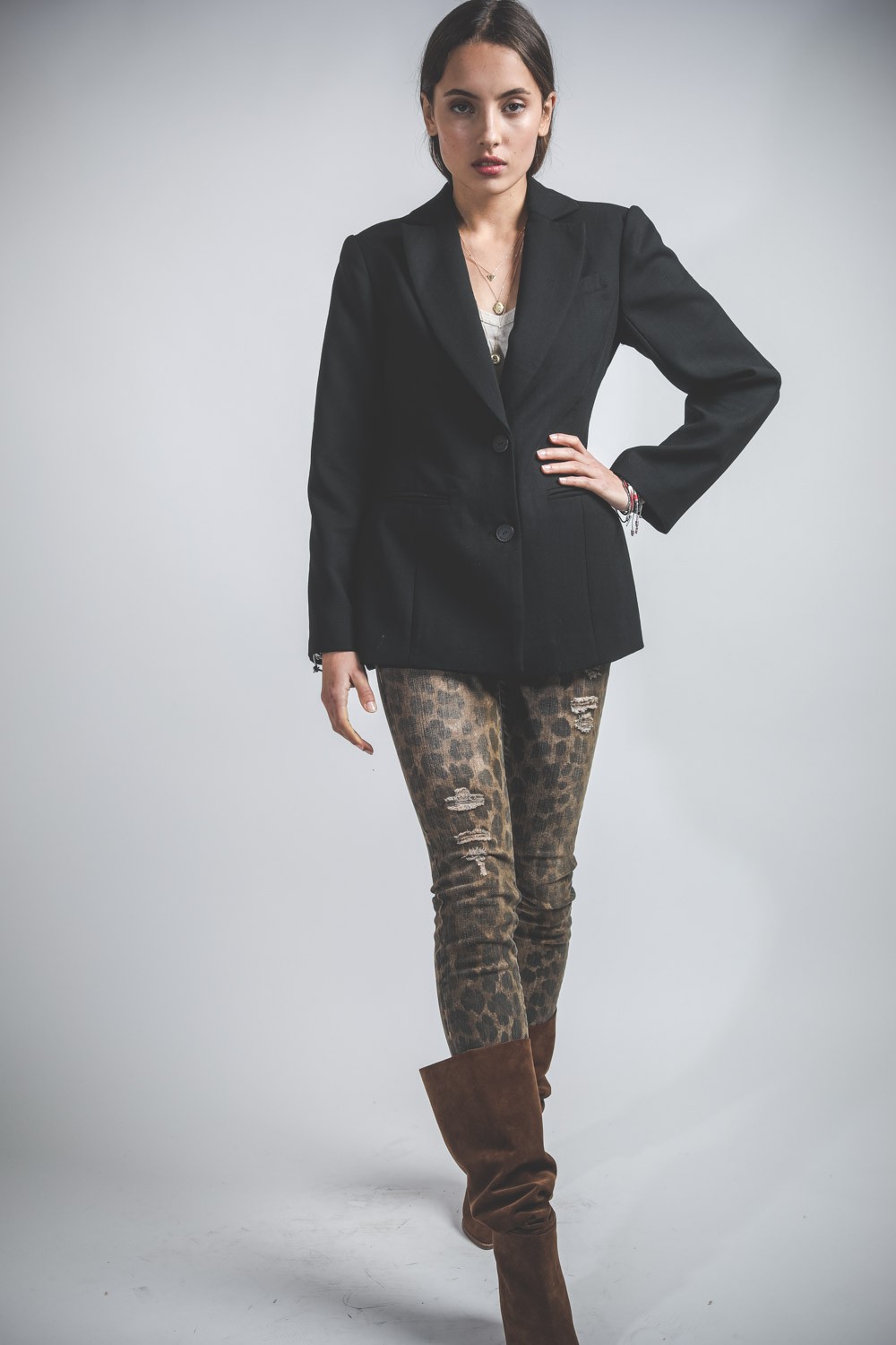 Image du produit R13 Denim Permanent Kate Skinny - Leopard - 5