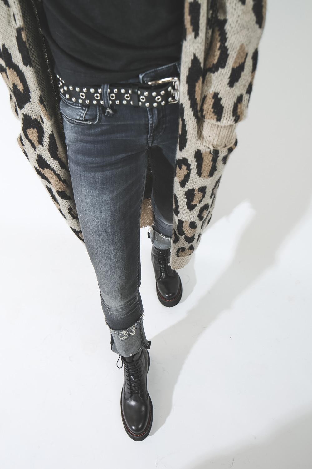 Image du produit R13 Denim Permanent Long Leopard Cardigan - Leopard - 3