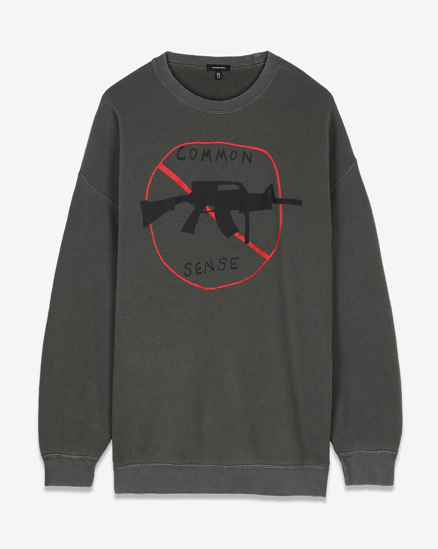Image du produit R13 Denim Permanent No Guns Sweatshirt - Faded Grey