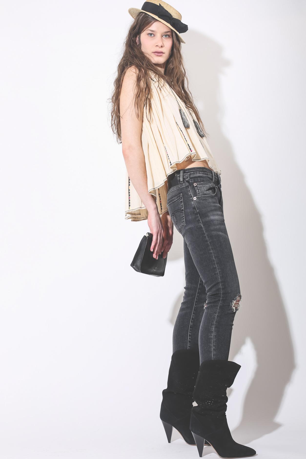 R13 Denim Pré-Collection Boy Skinny - Aiden Black   
