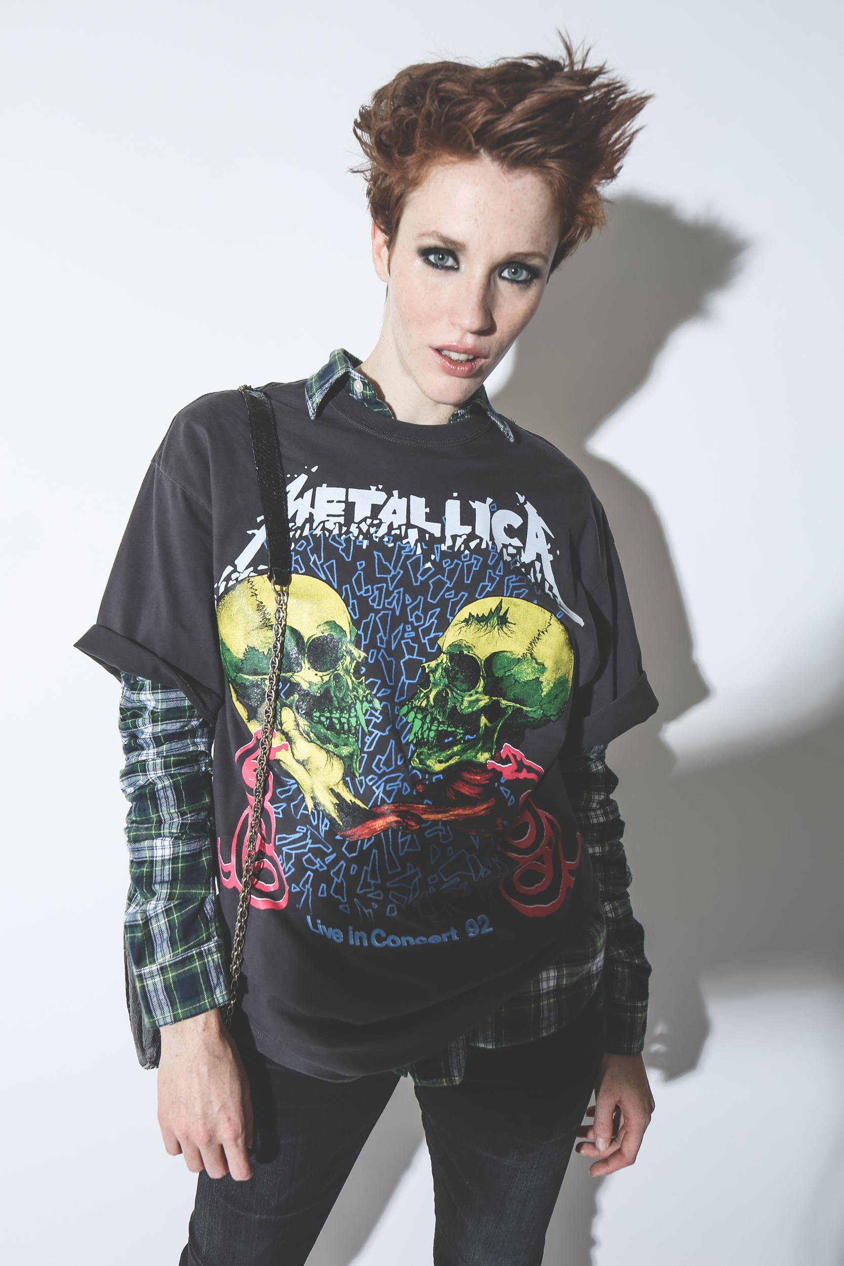 R13 Denim Pré-Collection Pleated Sleeve Shirt - Green Plaid