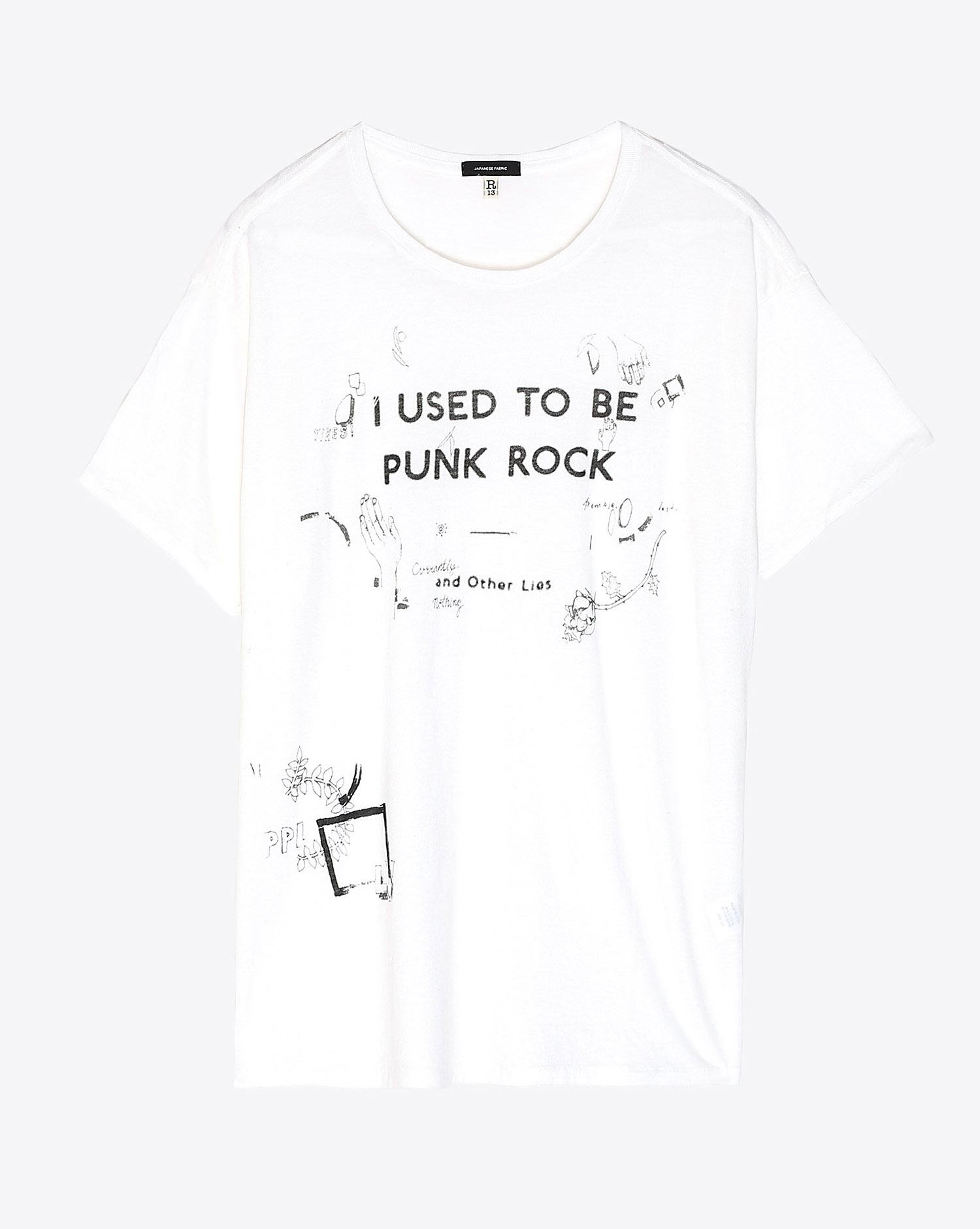R13 Denim Pré-Collection Punk Rock Scribble Boy T - White  