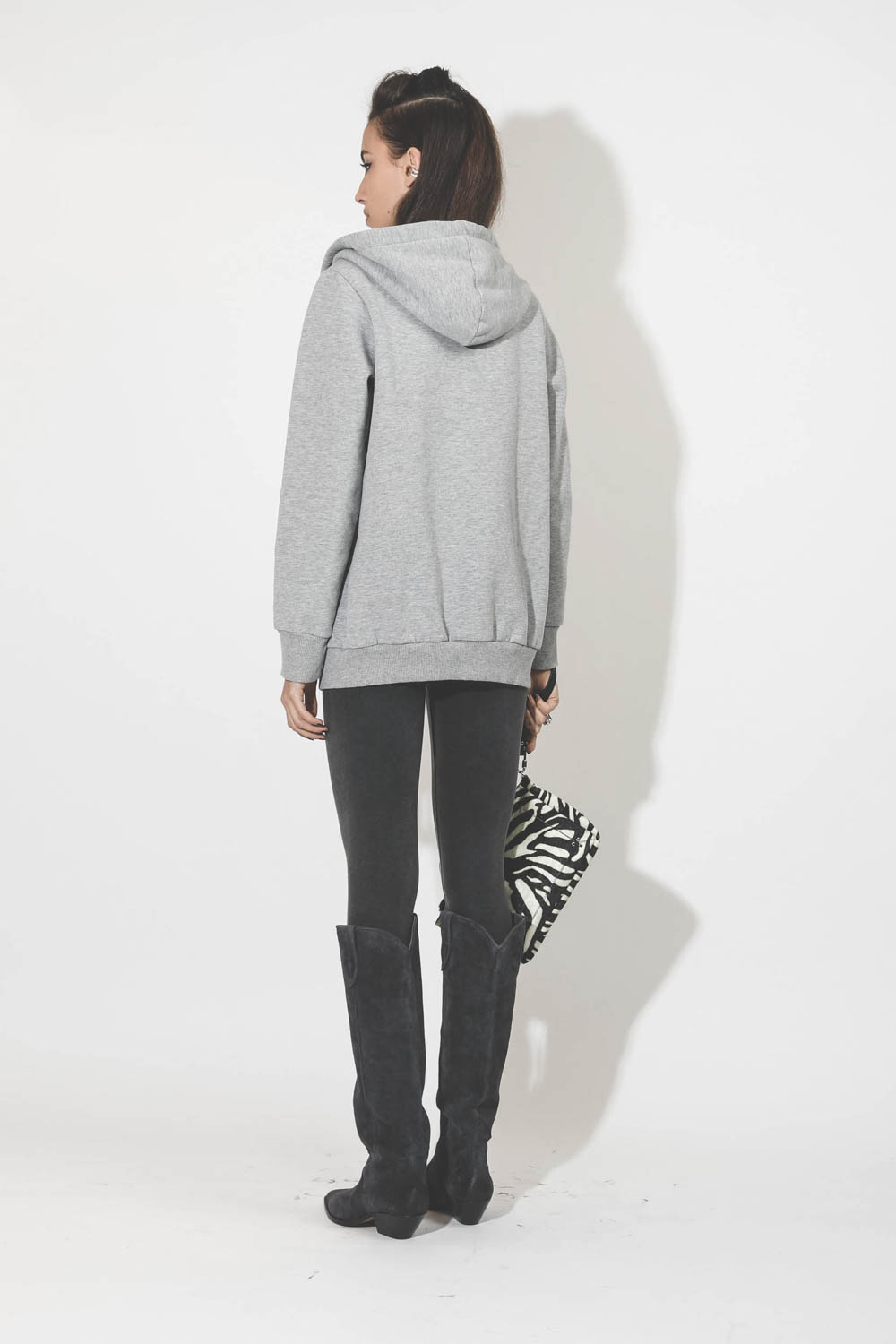 Image du produit Ragdoll LA Oversized Hoodie W/Zip - Heather Grey - 4