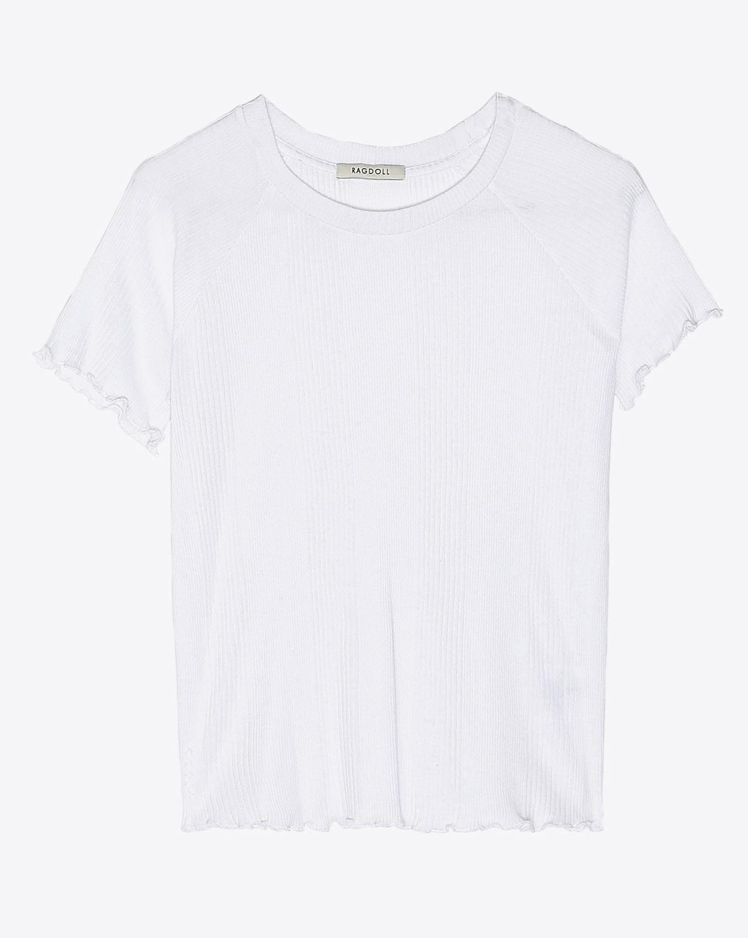 Ragdoll LA Baby Rib Tee Optic White   