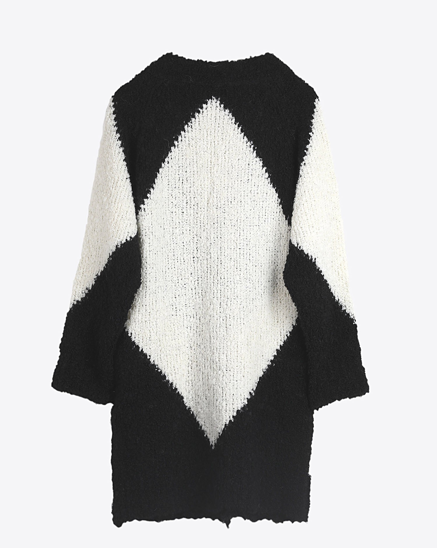 Image du produit Ragdoll LA Diamond Boucle Cardigan - Black/Off White   - 3