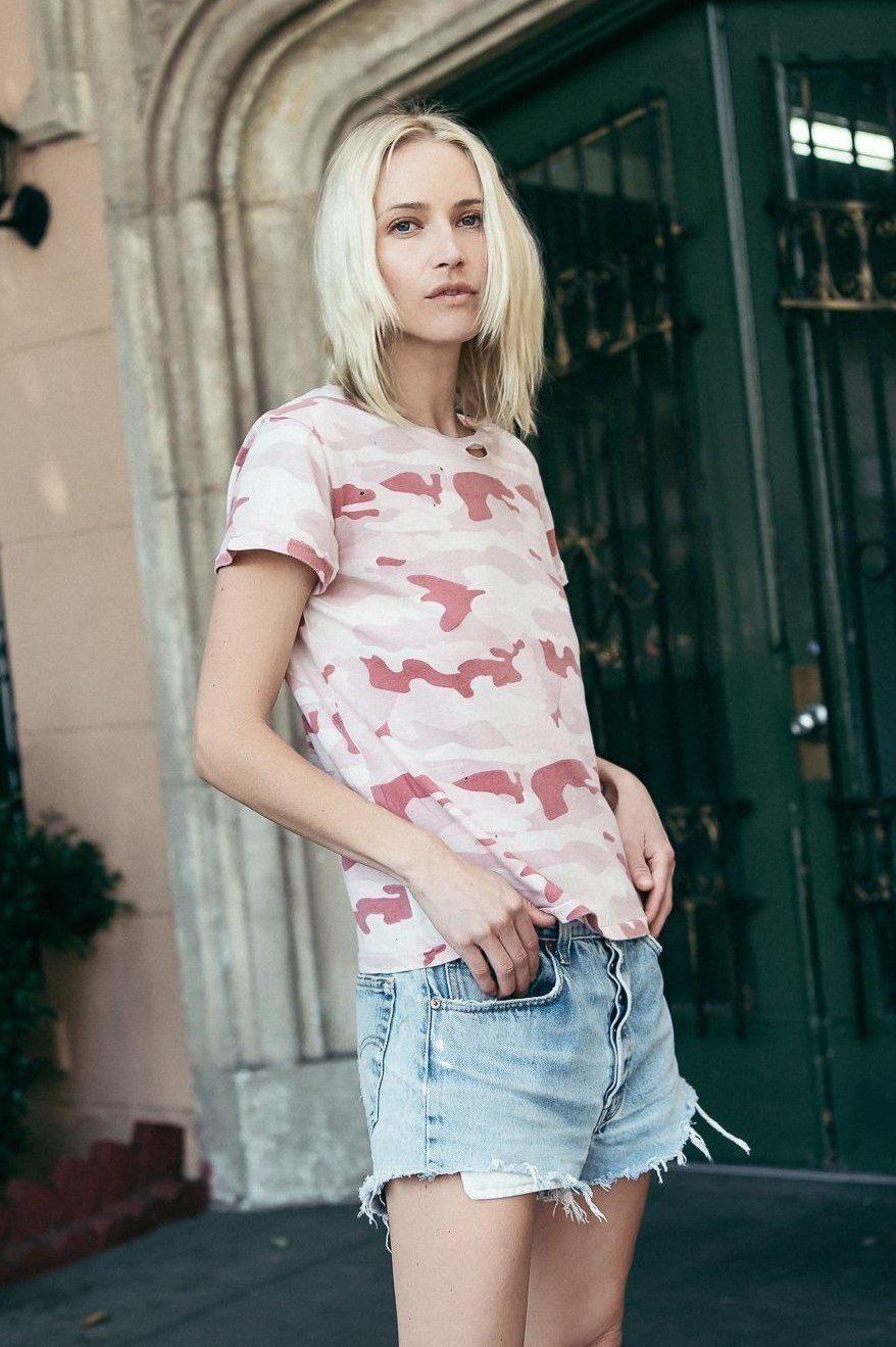 Ragdoll LA Distressed Vintage Tee Pink Camo  