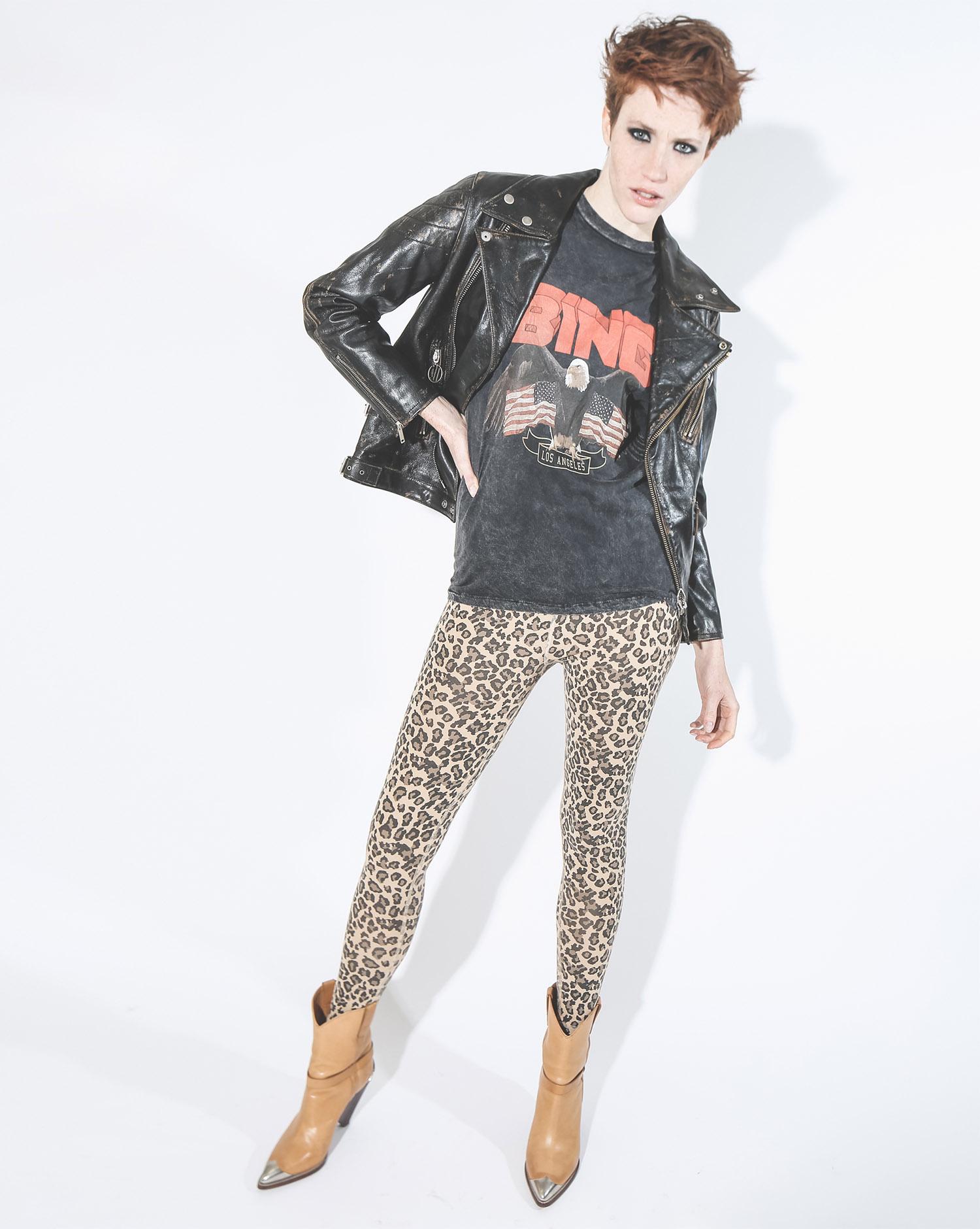 Ragdoll LA Leopard Legging - Faded Camel 