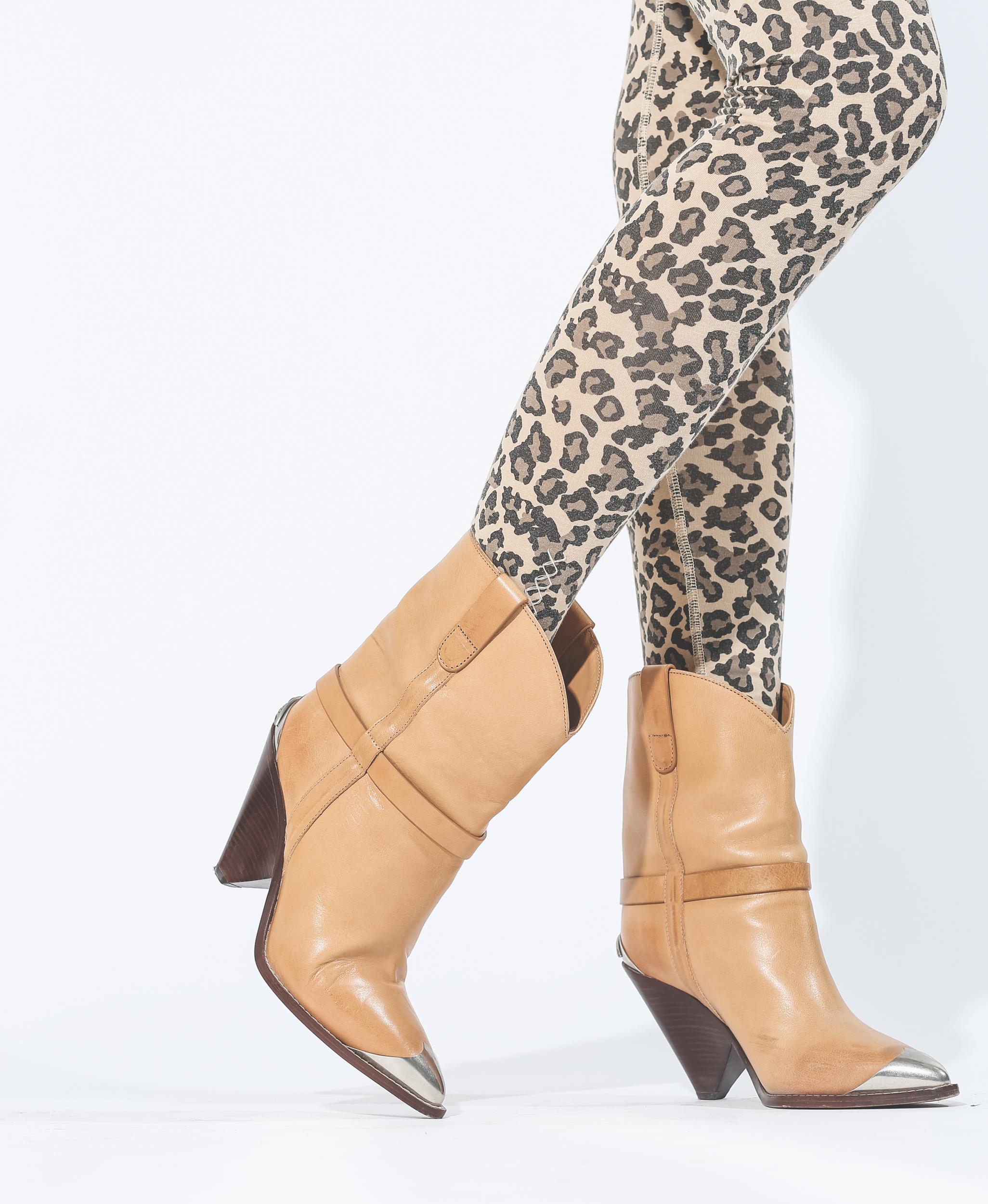 Ragdoll LA Leopard Legging - Faded Camel 