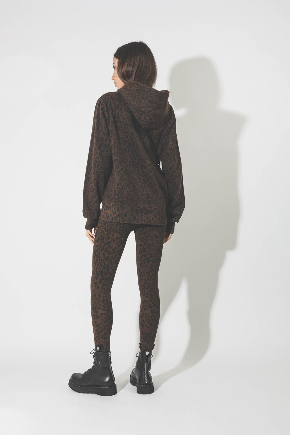 Sweatshirt Oversized Hoodie imprimé léopard dark brown Ragdoll LA