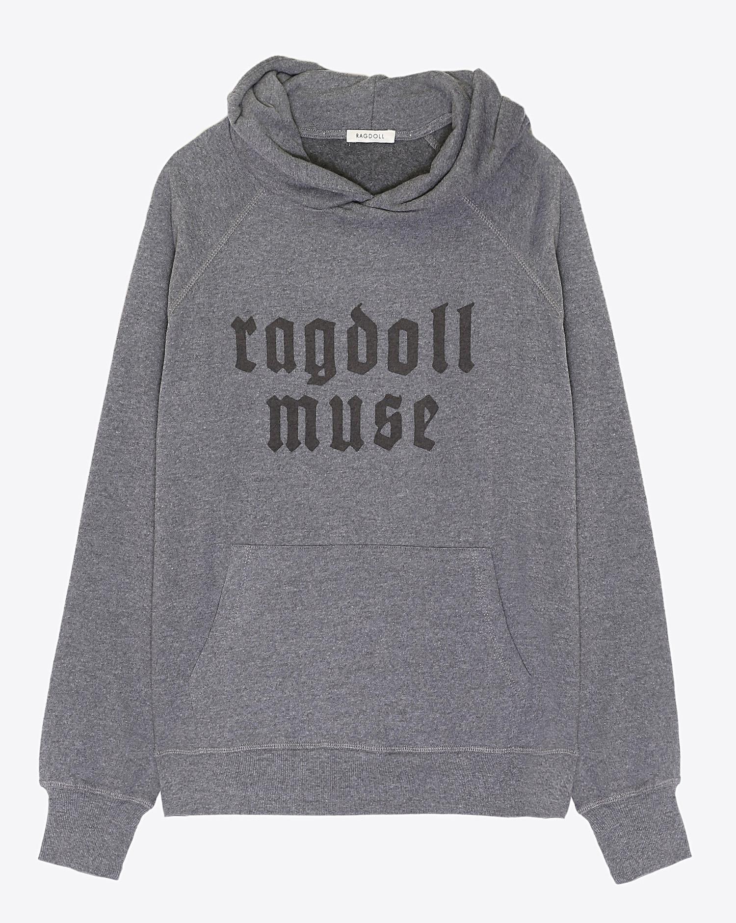 Ragdoll LA Oversized Muse Hoodie Dark Grey Melange  