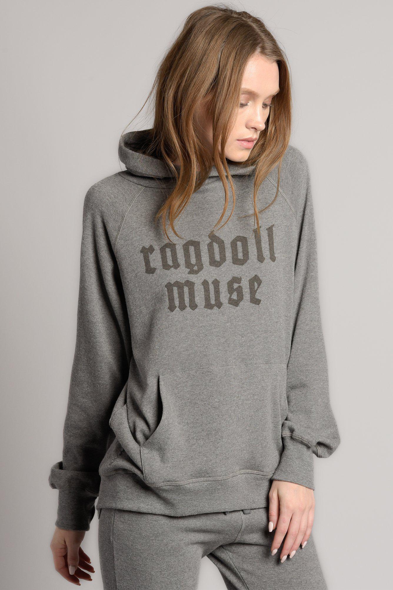 Ragdoll LA Oversized Muse Hoodie Dark Grey Melange  