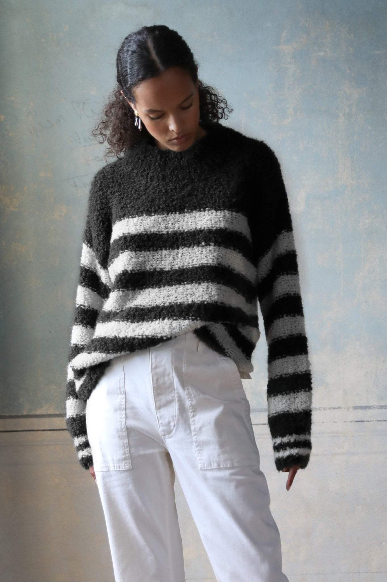 Ragdoll LA Striped Boucle Sweater 