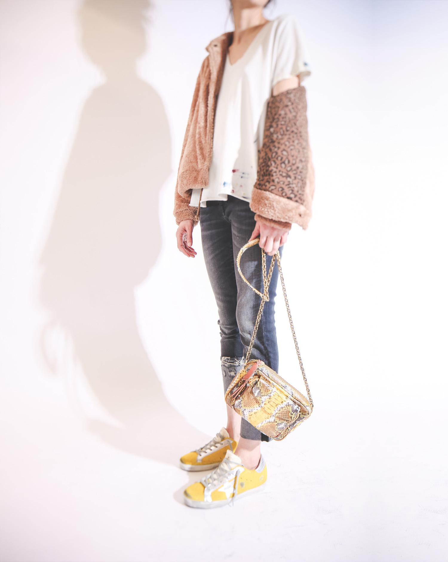 Ragdoll LA Teddy Bomber Jacket Camel  Reversible Brown Leopard  