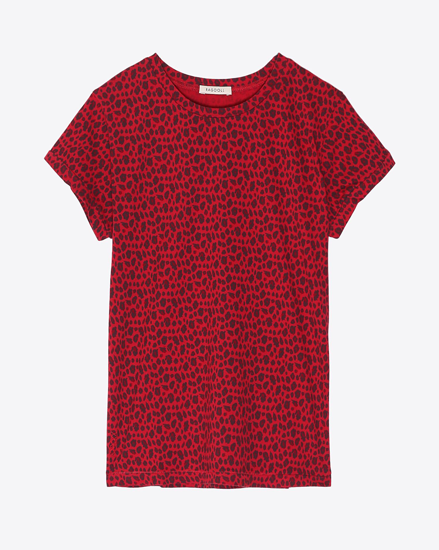 Ragdoll LA Vintage Tee - Red Leopard  