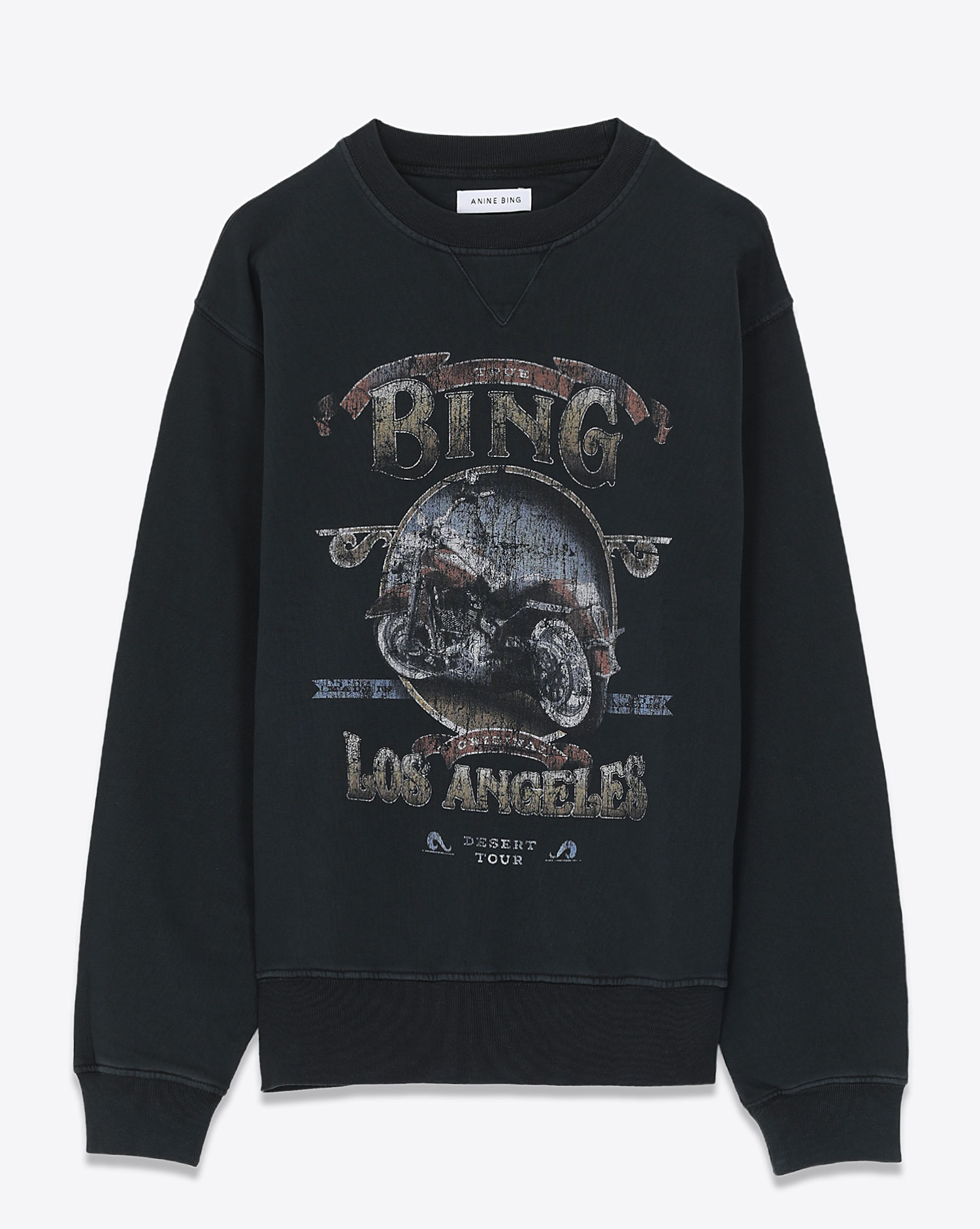 Sweatshirt Ramona Biker Anine Bing noir.
