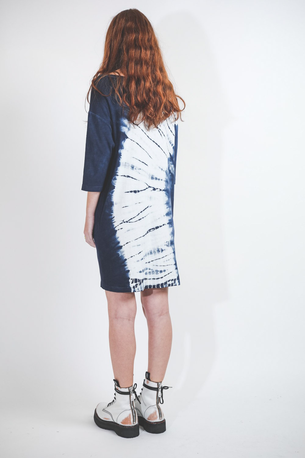 Image du produit Raquel Allegra Cocoon Dress TD - Indigo White TD   - 3