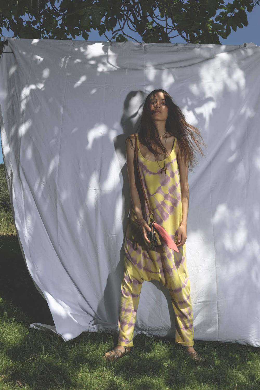 Raquel Allegra Drop Rise Romper Acid Light