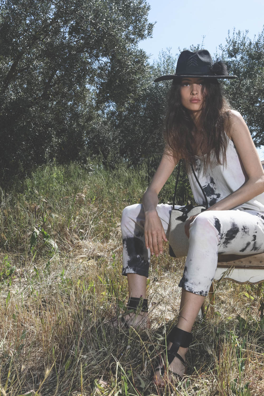 Raquel Allegra Drop Rise Romper - Pastel Black 