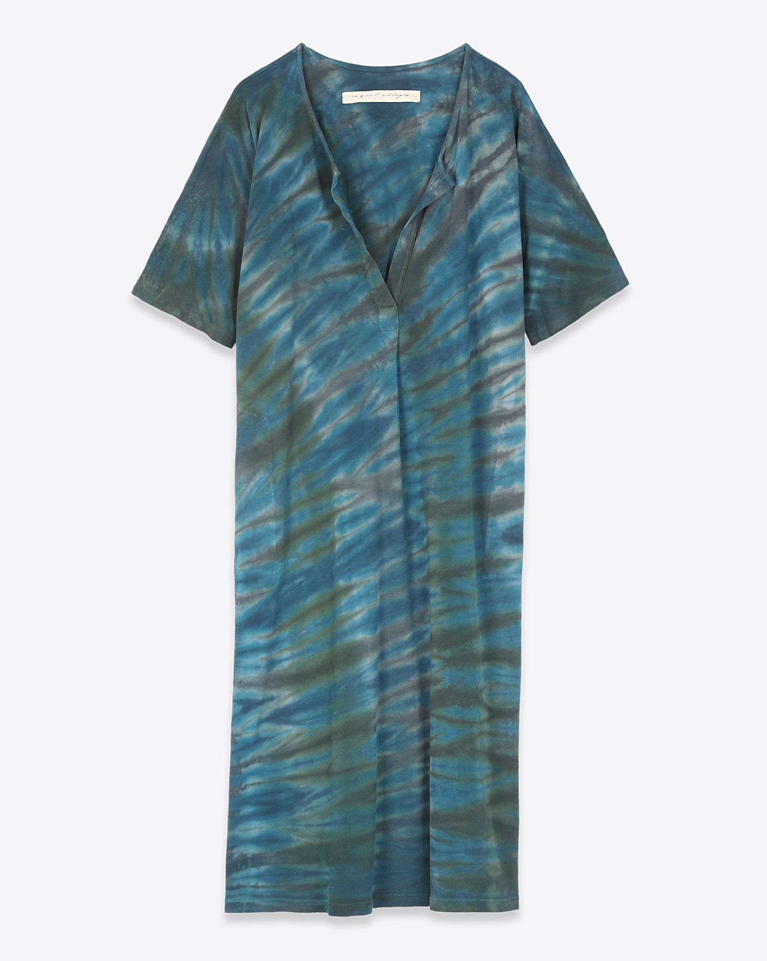 Image du produit Raquel Allegra Pré-Collection Henley Dress - Moss Aqua TD 