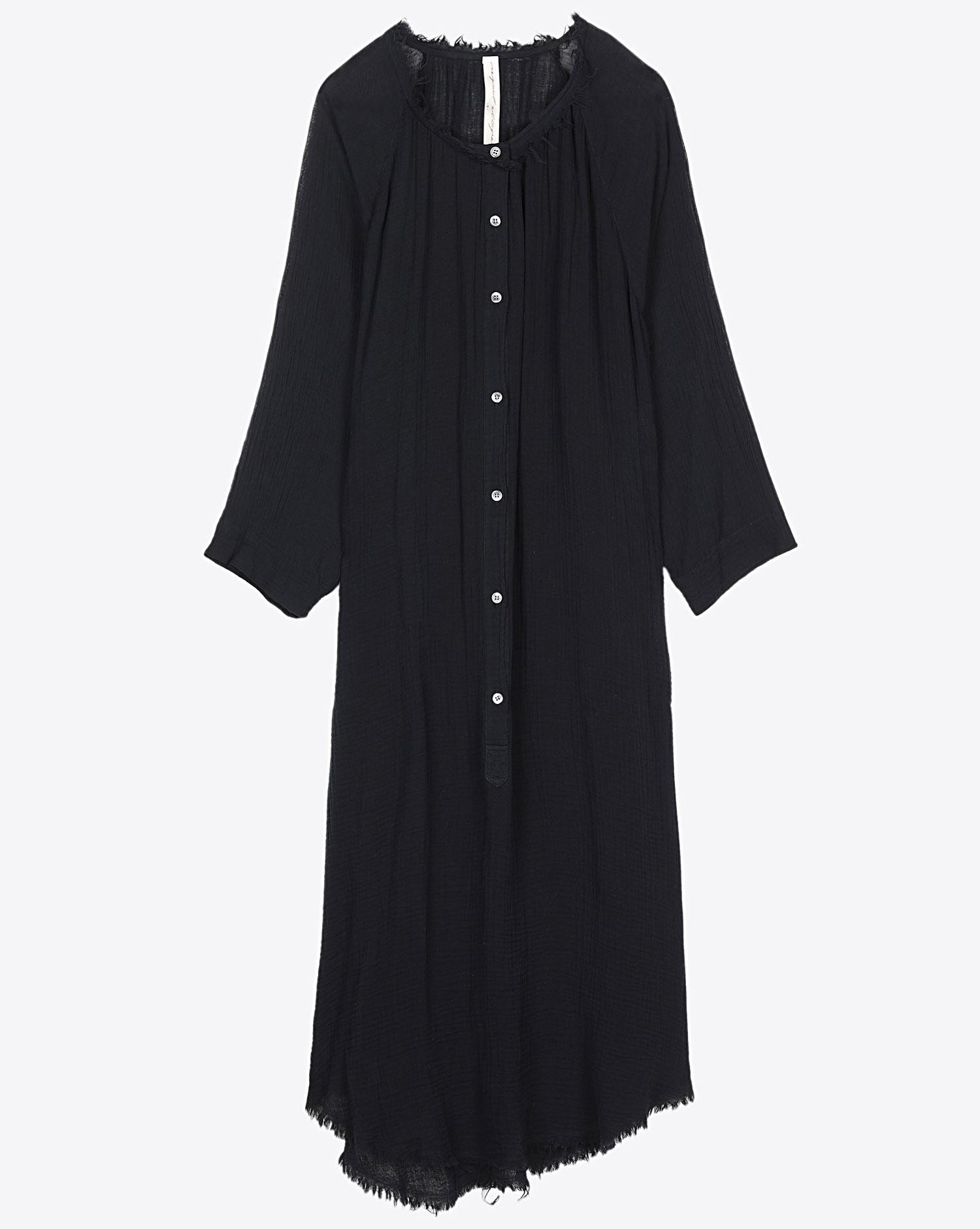 Raquel Allegra Pré-Collection Poet Dress - Black  