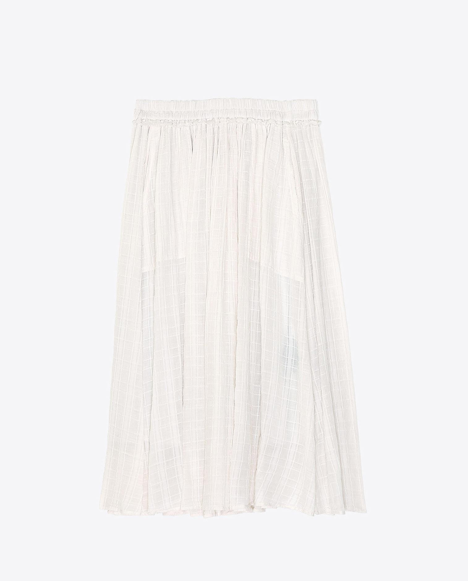 Raquel Allegra Pré-Collection Full Skirt - Dirty White   