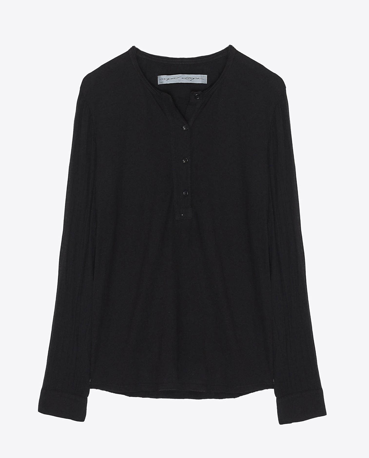 Raquel Allegra Pré-Collection Henley - Black  