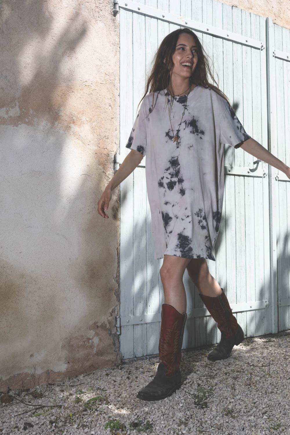Raquel Allegra T Shirt Dress - Pastel Black 