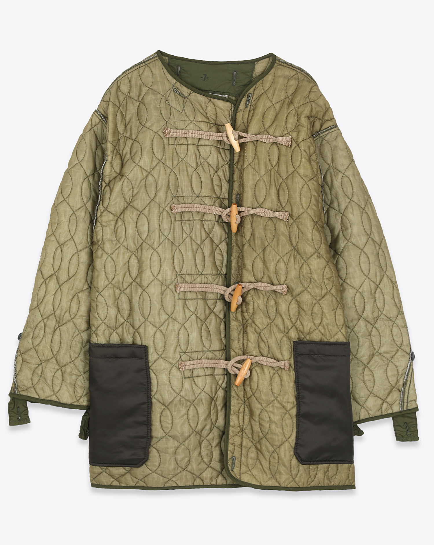 Veste Refurbished Liner R13 Denim kaki. 
