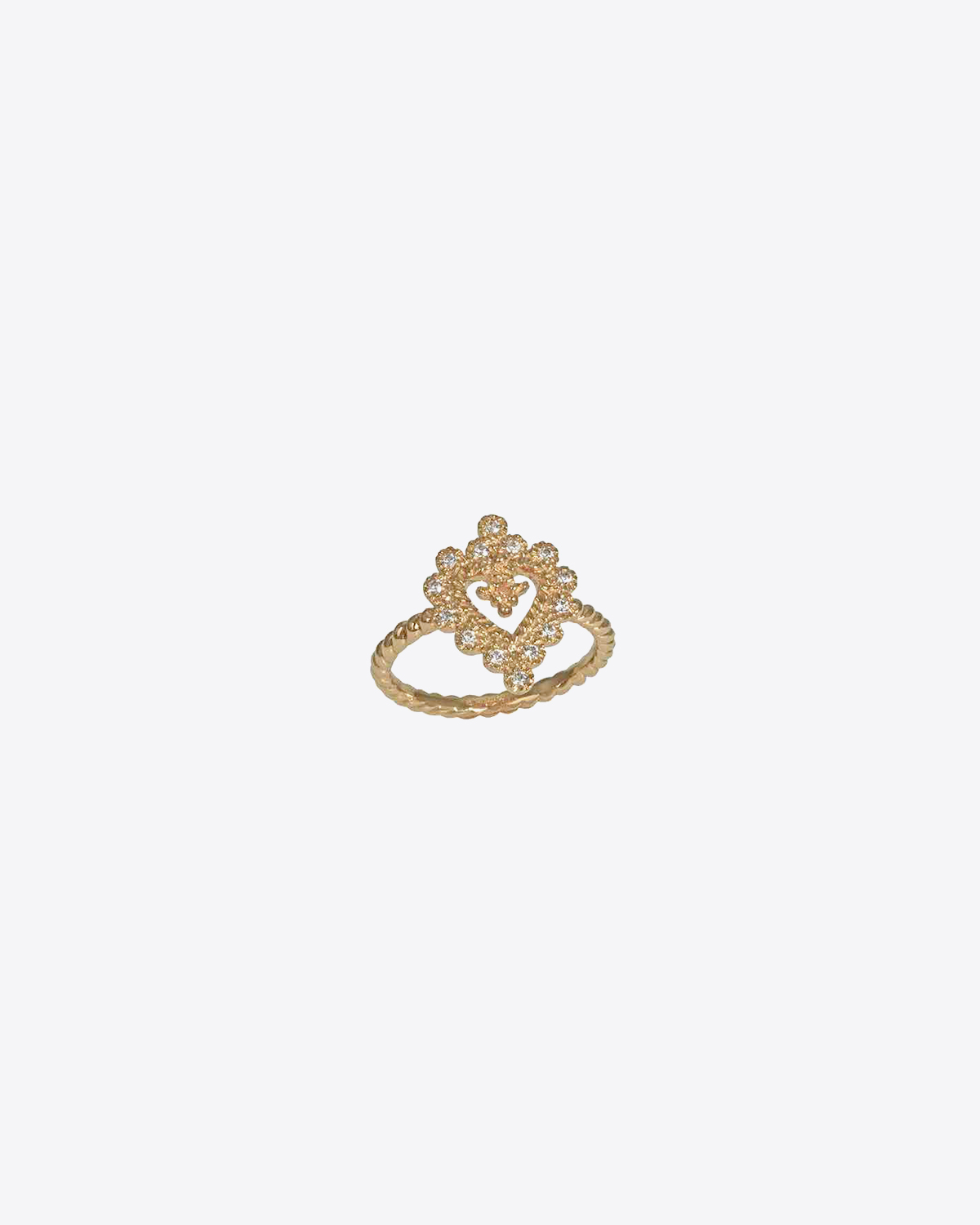 Bague Love Delight 2 en or jaune et diamants blancs Vanessa De Jaegher