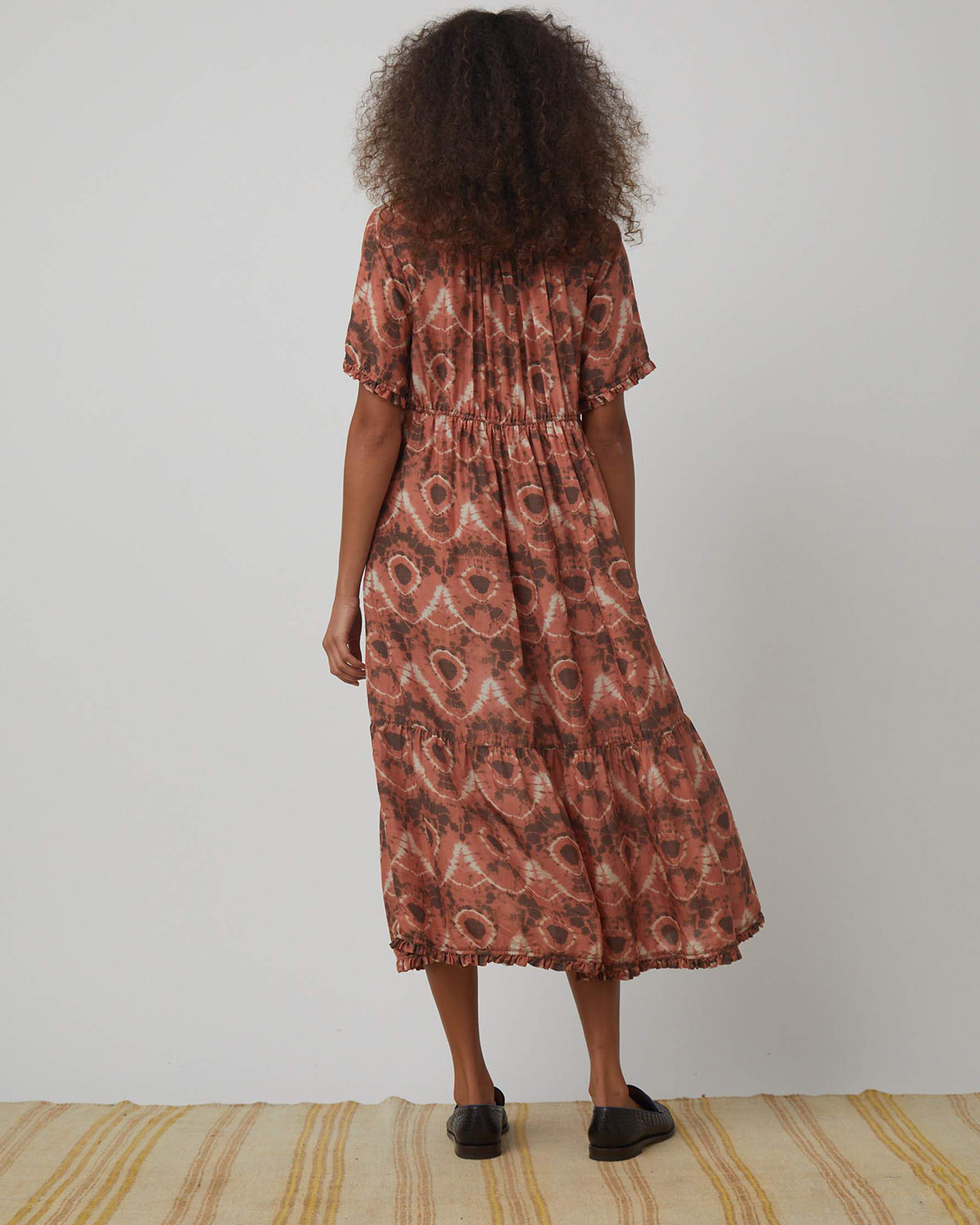 Image du produit Raquel Allegra Dainty Collar Dress Print - TD Lace Tangerine - 4