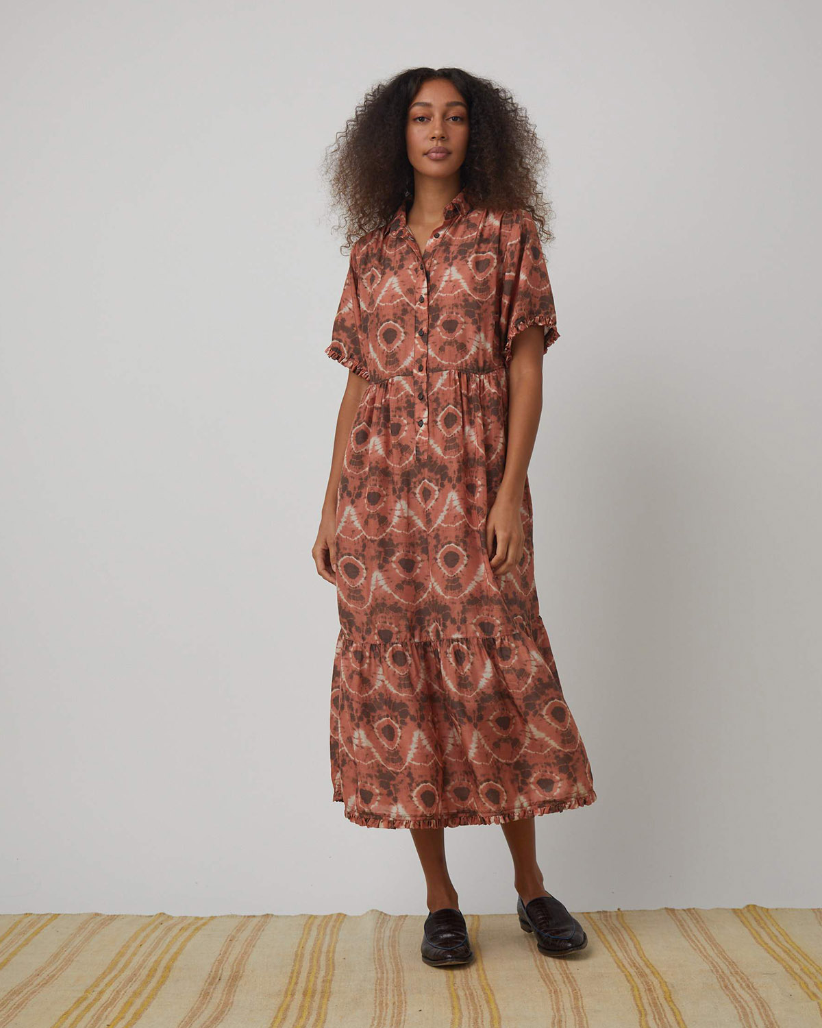 Image du produit Raquel Allegra Dainty Collar Dress Print - TD Lace Tangerine - 2