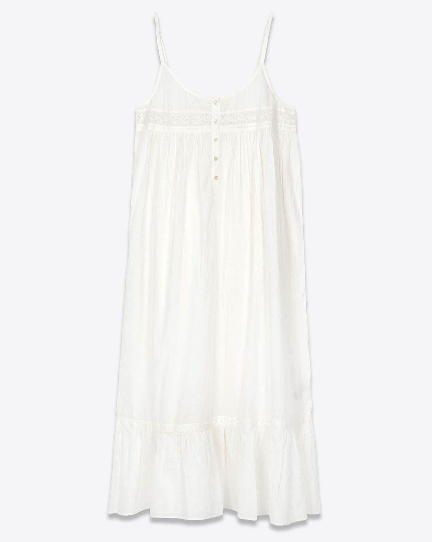 The Great Robe Eyelet Ruffle Blanc