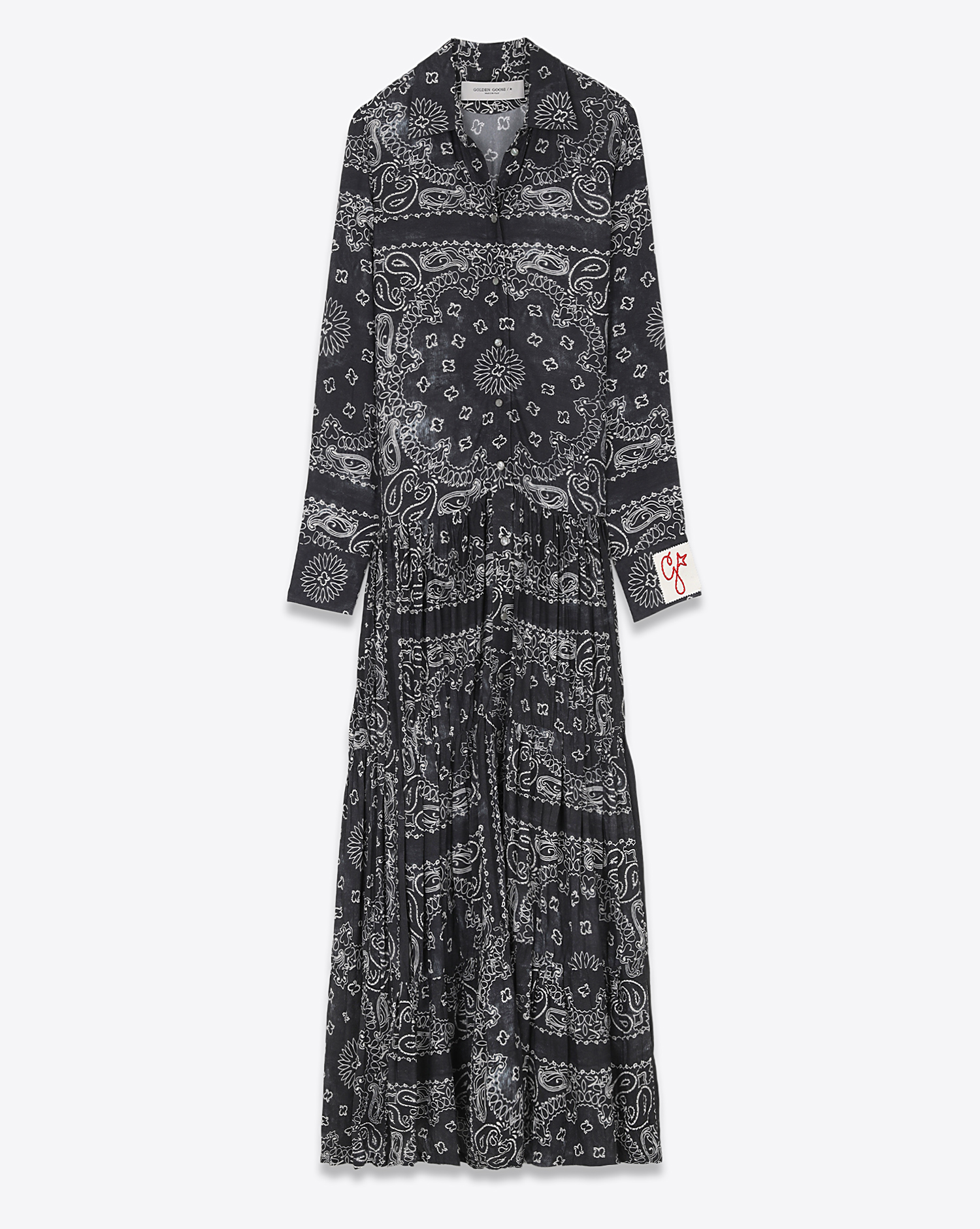 Golden Goose V tements Robe Imprim e Paisley Anthracite 60318
