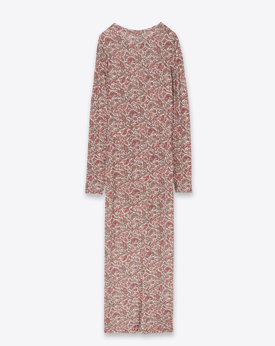 Robe longue Jelina Isabel Marant Etoile en jersey drap&eacute;. Vue de dos.