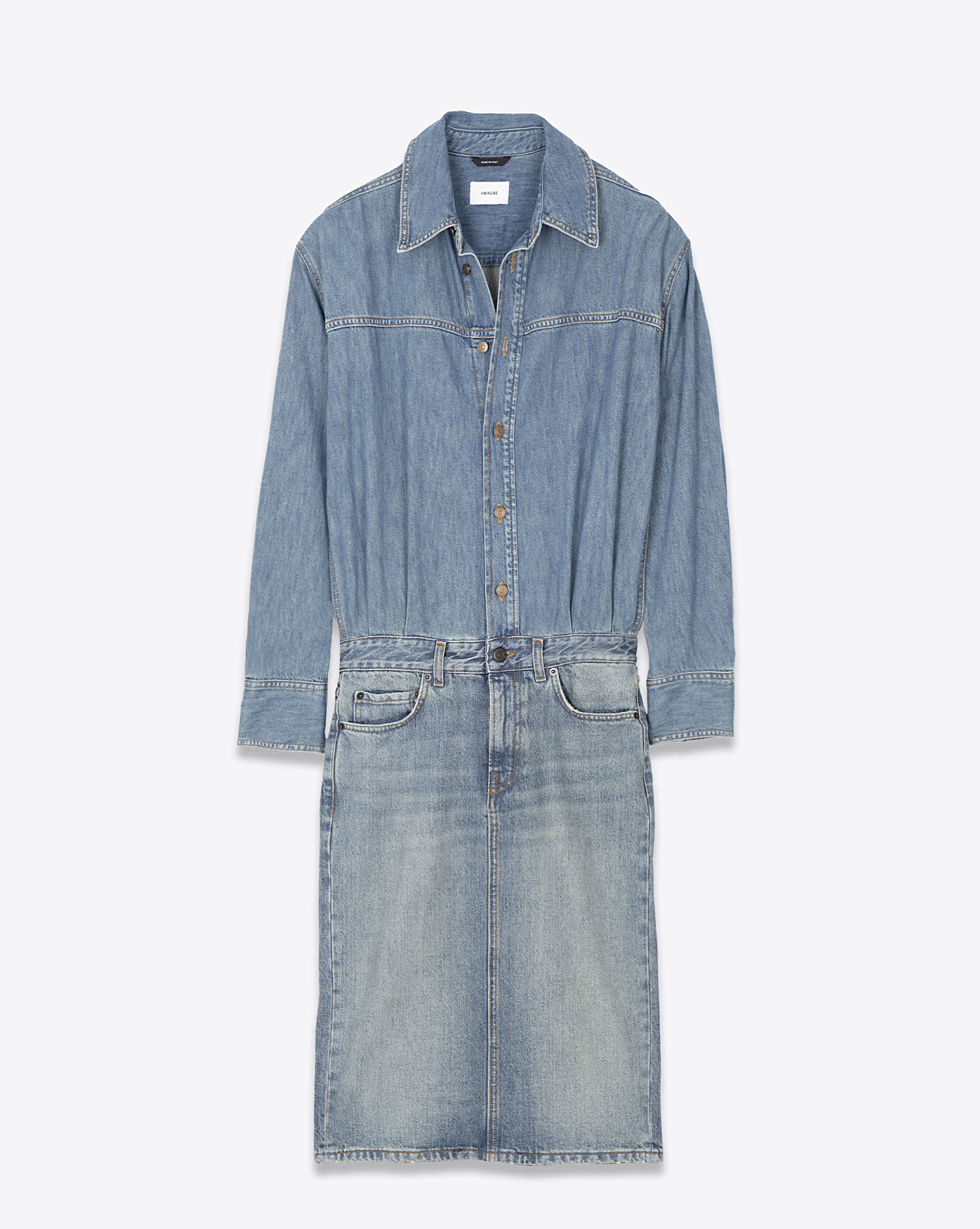 Haikure Robe Joelle Bleu Tencel