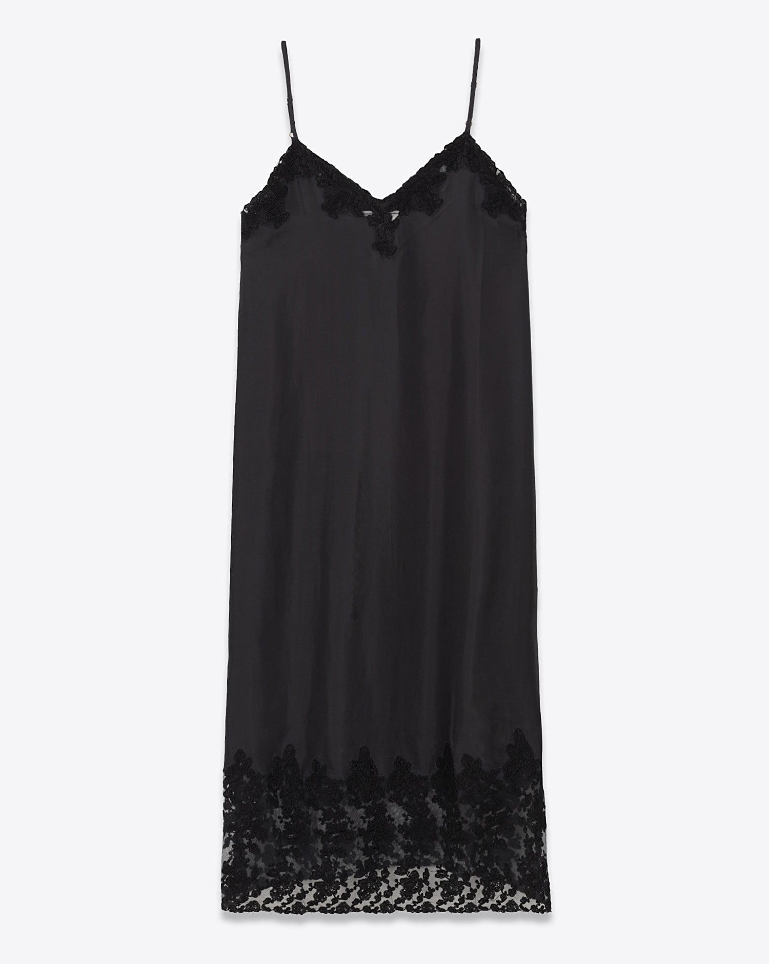 Produit Robe Legacy The Great en dentelle et soie noire 
