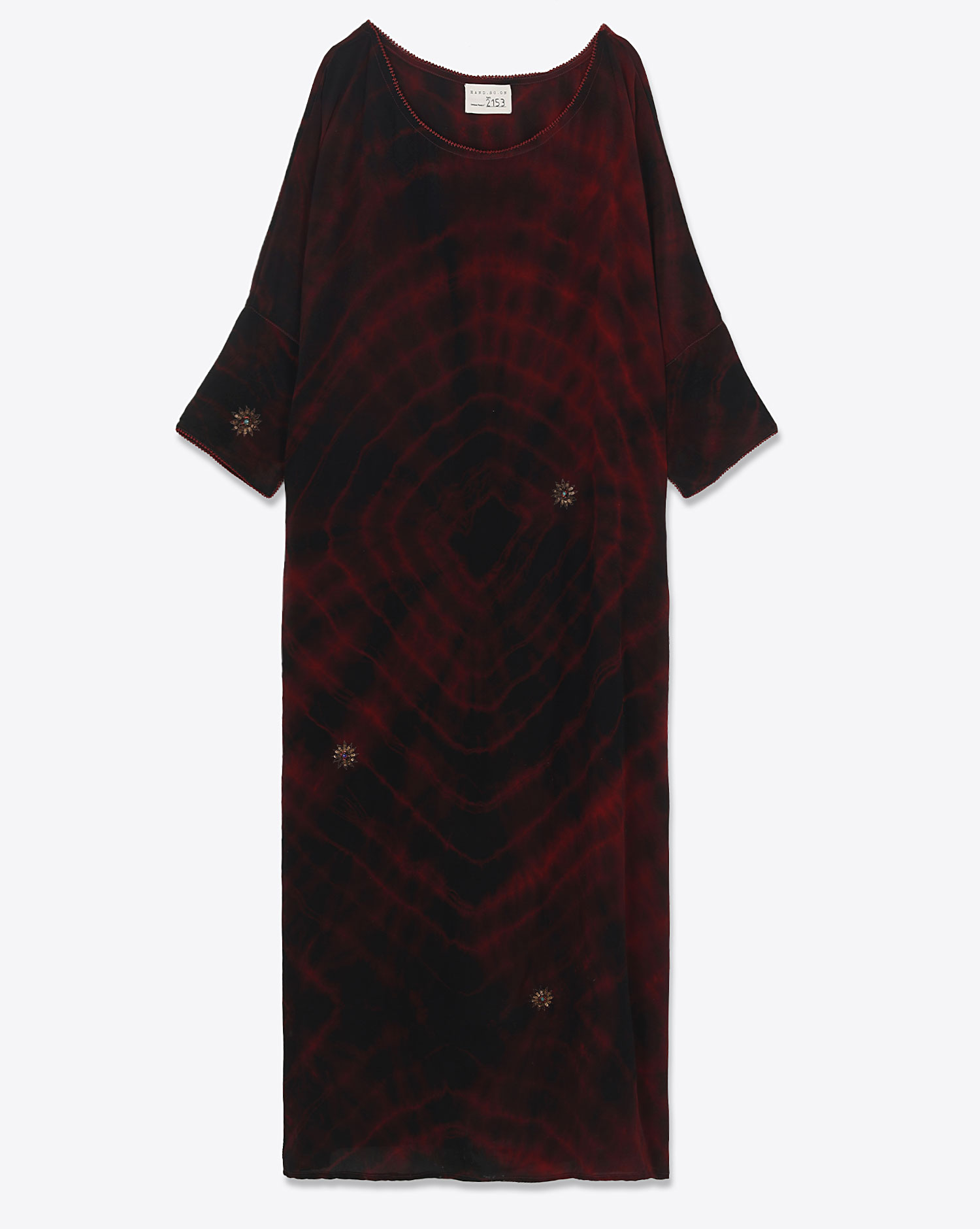 Robe Hand.So.On Simone en cr&ecirc;pe de soie Tie Dye 