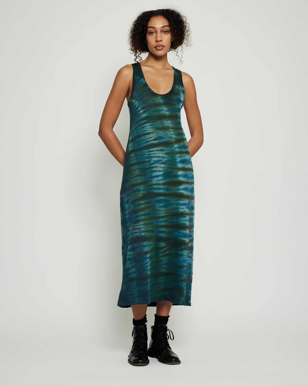 Image du produit Raquel Allegra Collection Tank Dress - Moss Aqua TD   - 2