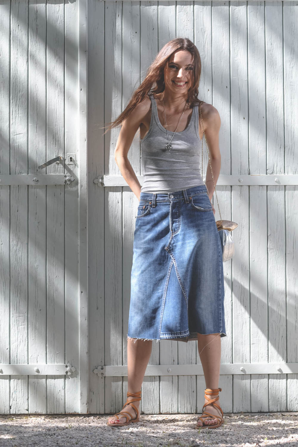 Image du produit Rory William Docherty The Re Work Jean Skirt – Vintage Indigo - 4