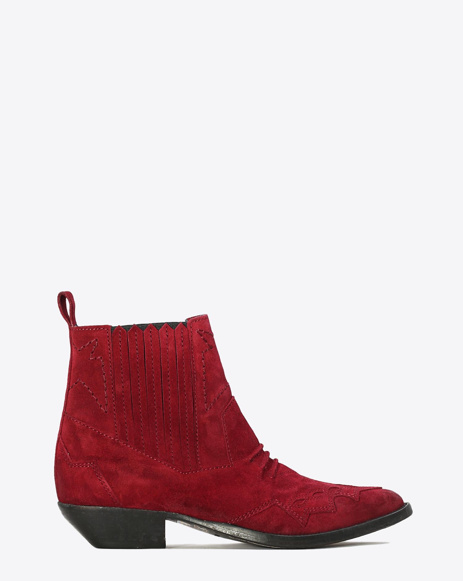 Roseanna Chaussures Boots Santiags TUCSON - Grenat  
