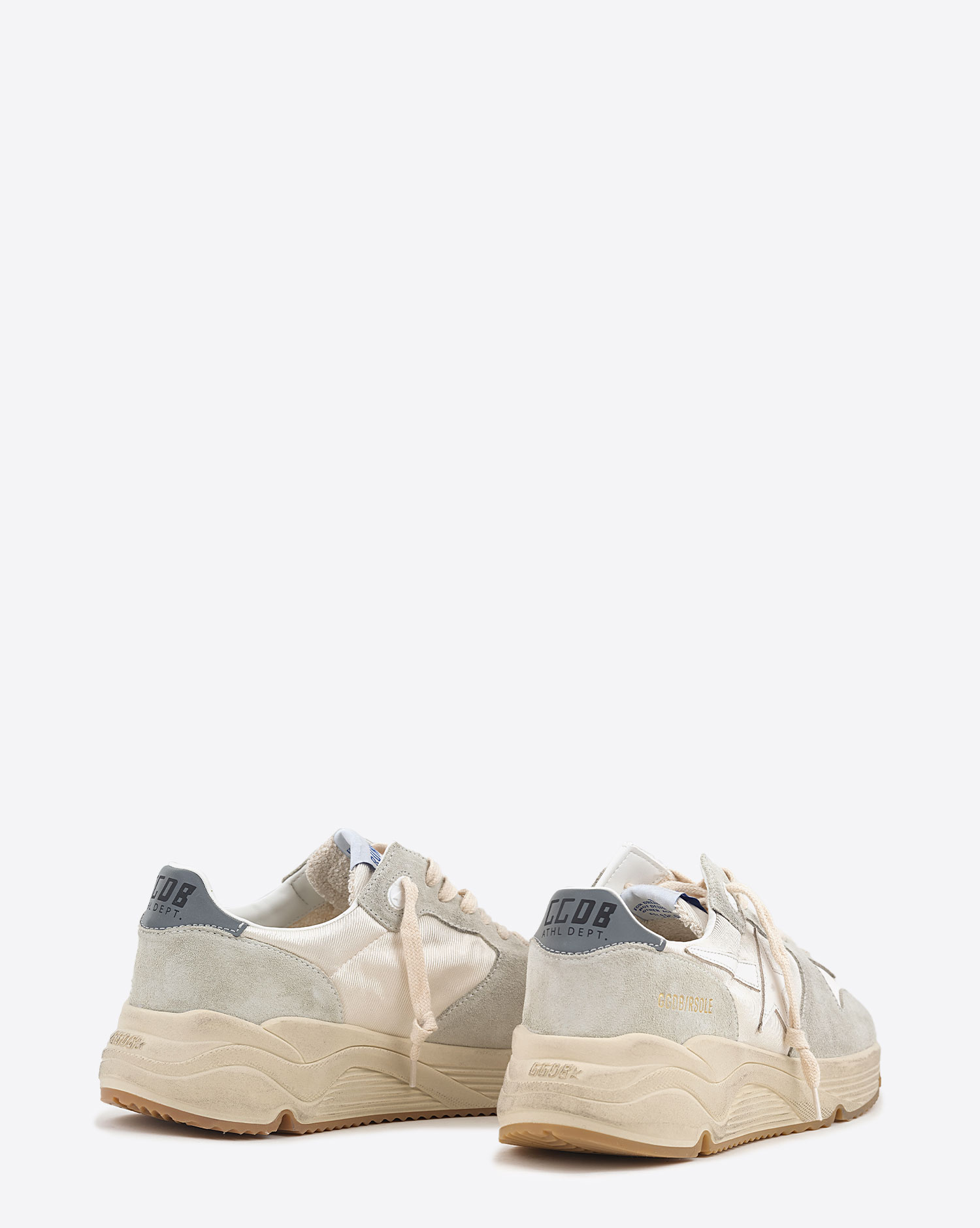 Golden Goose Homme Sneakers Running Sole Gris Blanc Crème 82102