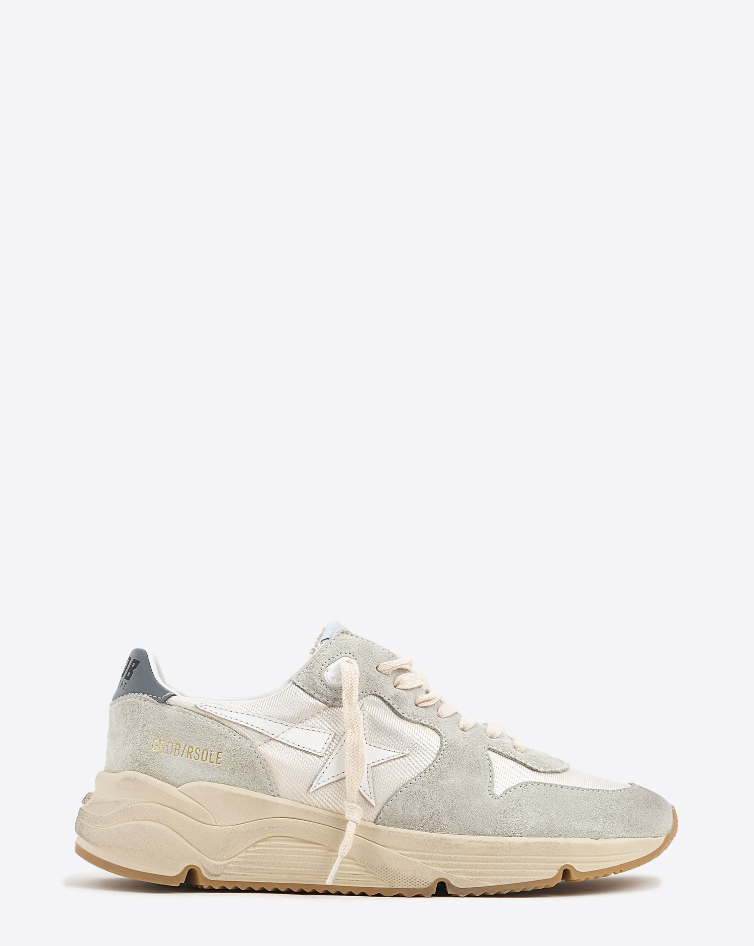 Golden Goose Homme Sneakers Running Sole Gris Blanc Crème 82102