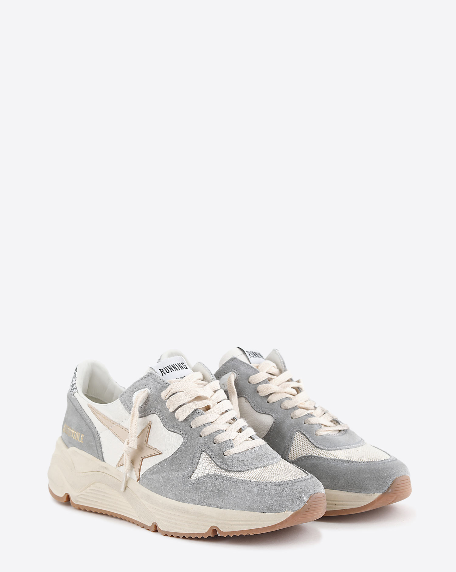 Golden Goose sneakers Running Sole Cream Grey Silver 60405