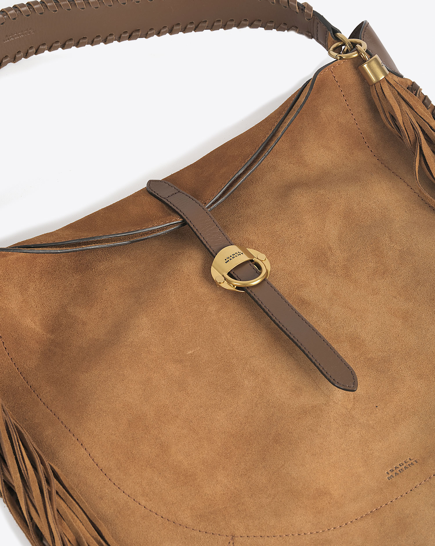 Sac besace Altay Isabel Marant en cuir suédé marron. 