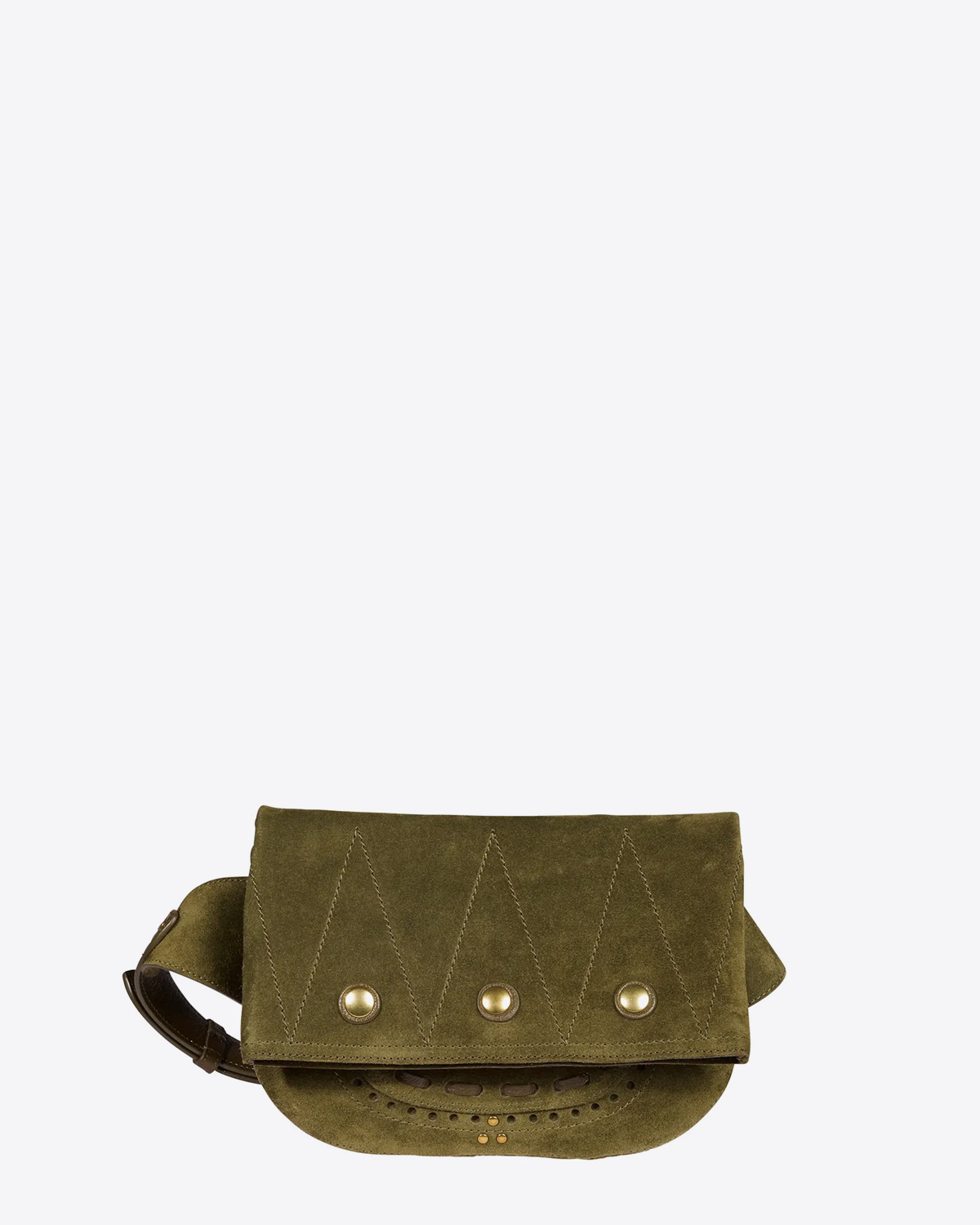 Jérôme Dreyfuss sac Jerry Banane Split Calfskin Avocat. Face sans franges.