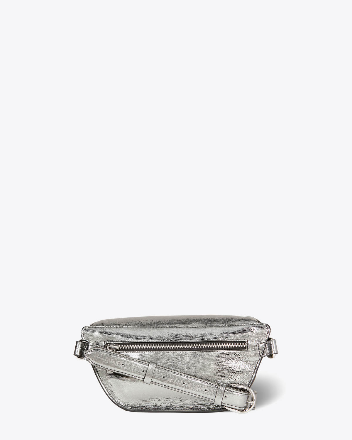 Sac banane Lino J&eacute;r&ocirc;me Dreyfuss en cuir de ch&egrave;vre lam&eacute; d&eacute;grad&eacute; or. Dos.