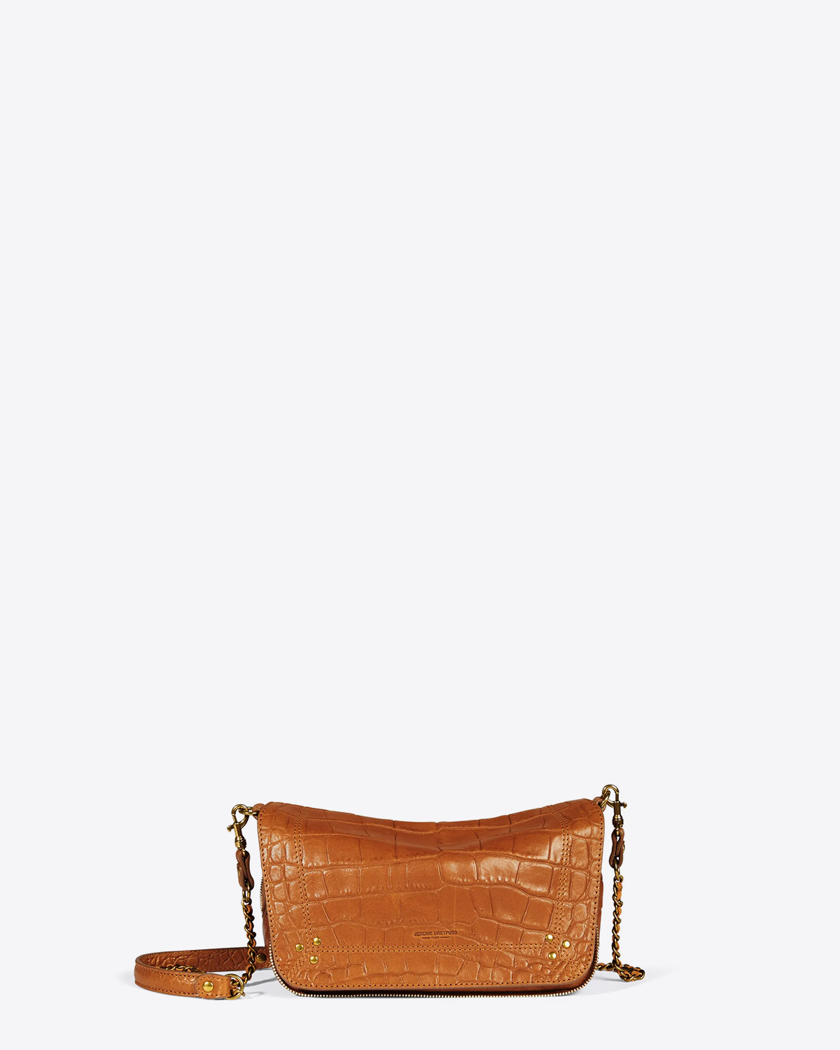Jérôme Dreyfuss Collection Bobi S Lambskin - Croco Whisky