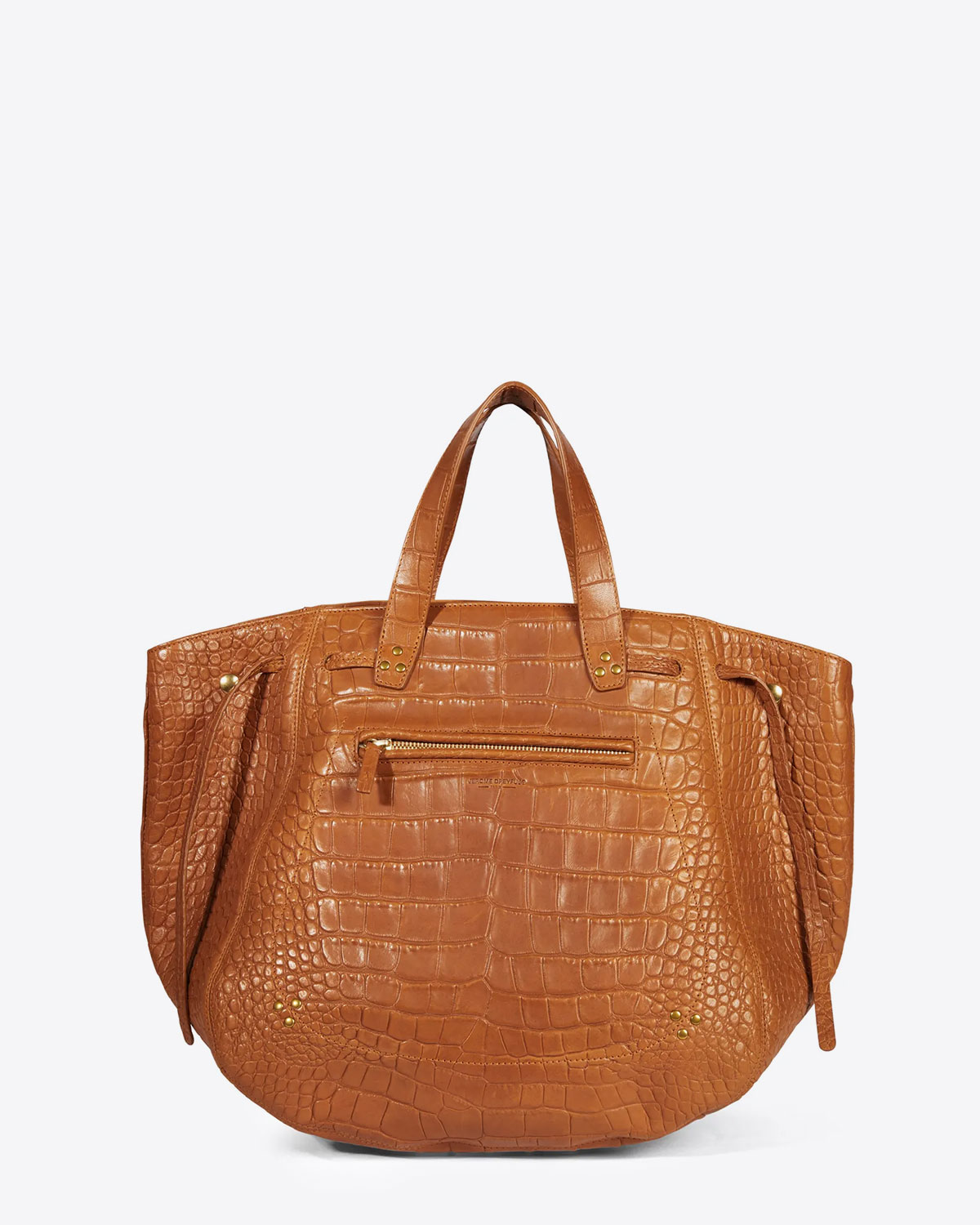 Sac cabas Marius agneau croco Whisky Jérôme Dreyfuss. Face. 