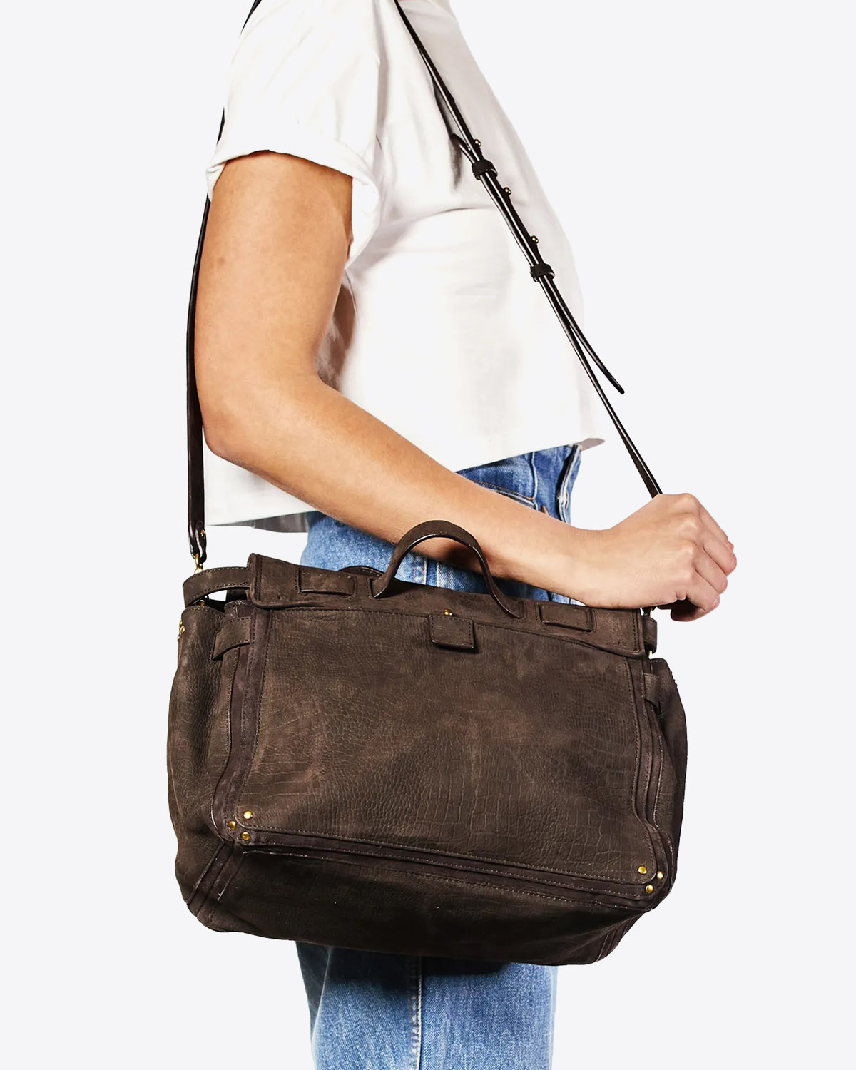 Image du produit Jérôme Dreyfuss Collection Carlo Taurillon Croco Moka  TU - 7